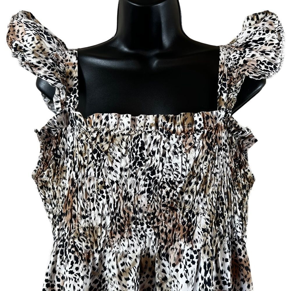 Sea New York Lana Animal Print Smocked Dress - Picture 3 of 13